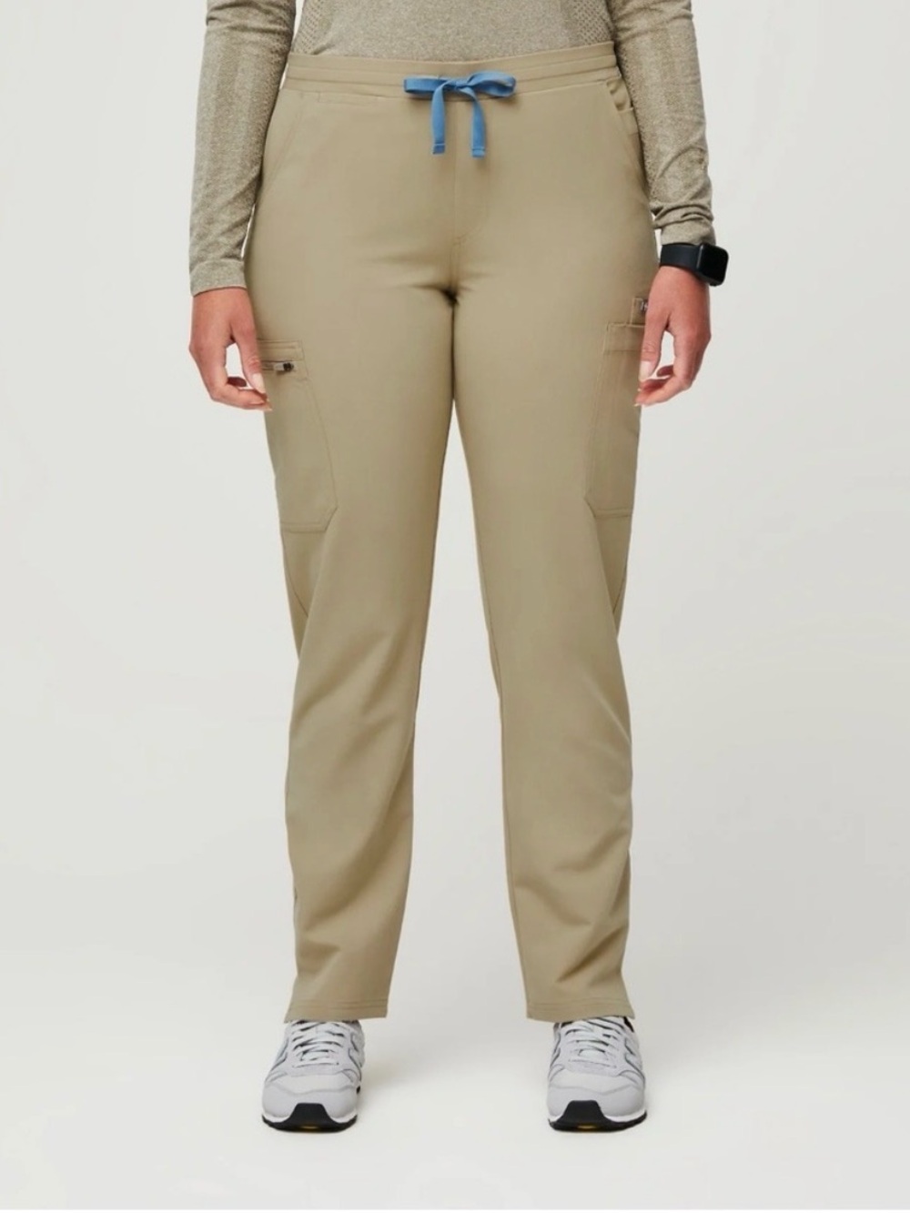 Figs Yola Skinny scrub pants Sandstone Khaki M/P healthcare workwear hospital